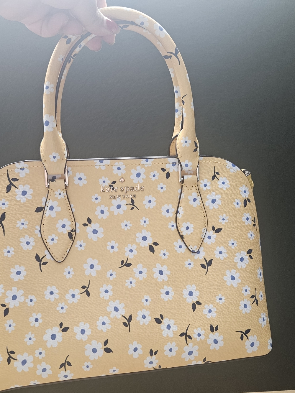 kate spade Yellow Floral Dome Satchel Wiyh Matching Wallet - Picture 3 of 10